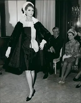 Muna: Princess Muna of Jordan and Norman Hartnell at show