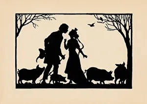 Schirmer: The Princess and the Swineherd in silhouette