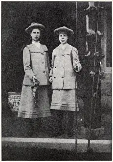 Maud: Princesses Alexandra and Maud in Norway fishing 1908