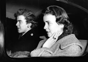 Nieces: Princesses Beatrix and Christina arrive from Germany