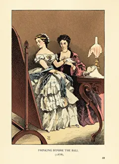Manteau: Prinking before the ball, 1858