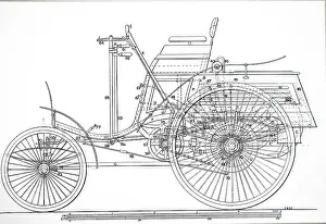Benz: A print of a Benz motor tricycle