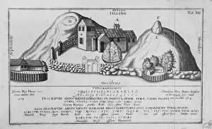 Viking: Print, Museum, Jelling Royal Necropolis, Jutland, Denmark