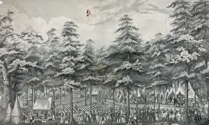 C1840: This print of Sing-Sing camp meeting, 1838