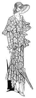 Mavis: Printed chiffon dress and coatee