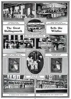 Newsagents: Printers Pie - Selling at Railway Stations, London 1914