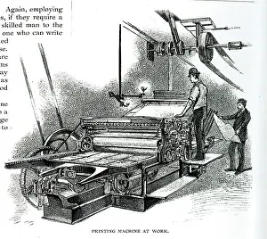 Printer: Printing machine at work, Black & White magazine