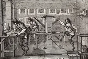 Tecnol Gicas: Printing. Printmaker of etching. 1641. Engraving