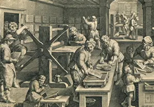 Typesetter: Printing workshop (18th c.). Engraving