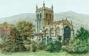 Worcs: Priory Church, Malvern, Worcestershire