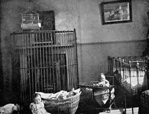 Cots: Prison babies in chairs and cots in the day nursery