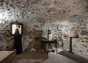 1815: Prison cell, Castello Murat, Pizzo, Calabria, Italy