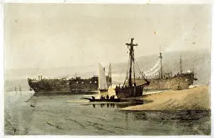 Mayhew: Prison hulks on the Thames, 1814