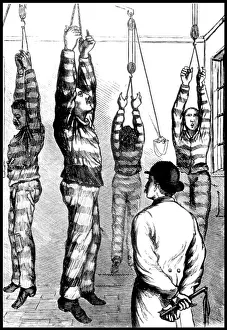 Torturing: Prison Torture, Hanging by Thumbs, 1871