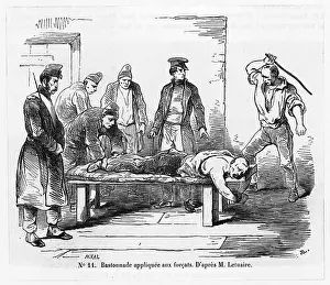 Flogged: Prisoner flogged