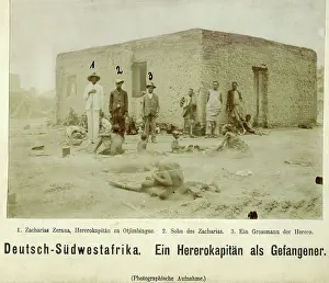 Herero: Prisoner Herero fighters, 1905