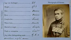 Wandsworth: Prisoner mug shot 1872-1873