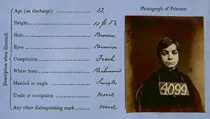 Wandsworth: Prisoner mug shot 1872-1873