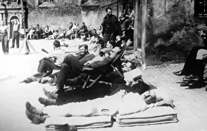Colditz: Prisoners in the Courtyard of Oflag IV-C, Colditz