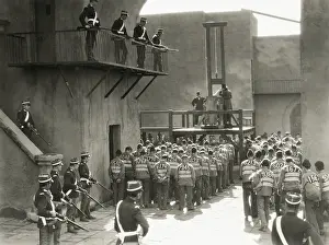 Decapitation: Prisoners prepare for execution by guillotine -