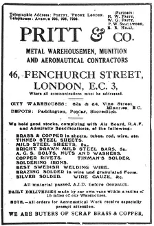 Warehousemen: Pritt & Co - Metal Warehousemen & Munitions Contractors