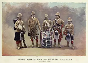 Terry Parker: Private, Drummers, Piper and Bugler, The Black Watch