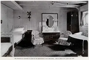 Comfortable: Private room on cruise liner, Empress of Australia