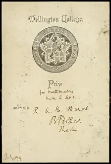 Bookplate: PRIZE WINNERS BOOKPLATE