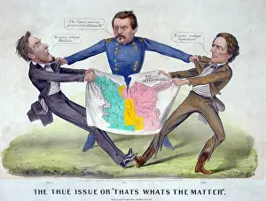 Mediating: Pro-McClellan cartoon shows Lincoln's former ?