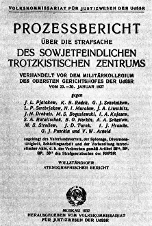 Defendants: Process Report of the Moscow show trials in 1937