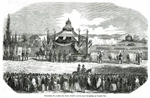 Ashes: Procession of the ashes of French soldier 1760