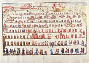 Braunau: Procession of Braunau citizenship to monastery Ranshofen