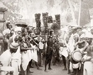 Piercing: Procession/ceremony, with musicians, India, c.1880's