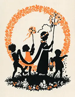 Processions: Procession of children with flowers