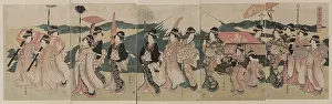 Palanquin: A procession of flowers before Mount Fuji