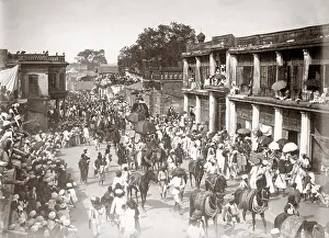 Maharajah: Procession of a maharaja, India, 1880's