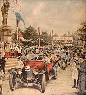 Argentan: PROCESSION OF MOTORCARS