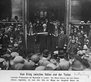 Flanked: Proclamation of British neutrality in the Balkan War, 1911