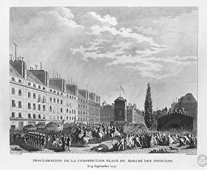 1791: Proclamation of the Constitution - Place du marche des Innoc