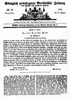 Privileged: The proclamation of the emperor is announced