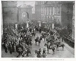 Proclaiming: Proclamation of King Edward VII at Castle Gates, Dublin