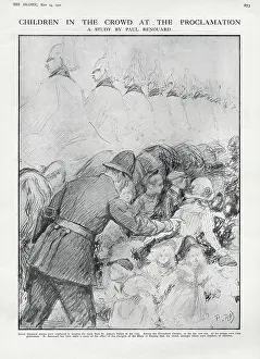Proclaiming: Proclamation of King George V - Children in the crowd