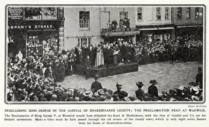 Proclaiming: Proclamation of King George V at Warwick 1910