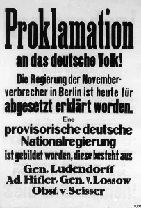 Prelude: Proclamation to overthrow the government during the Hitler