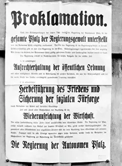 Separatist: A proclamation of the separatists, 1923