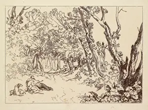 Cephalus: Procris and Cephalus (from the Liber Studiorum)