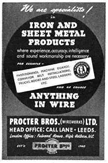 Ironworkers: Procter Brothers. Leeds. Wireworkers