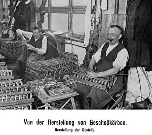 Employed: Production of Geschosskoerbe - baskets for ammunition