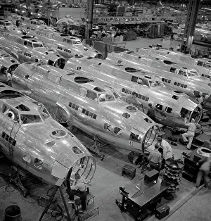Dropped: Production line of B-17 heavy bombers for the