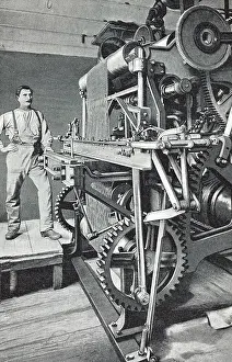 Leipzig: Production of metal mesh, Germany. From Das Buch